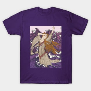 Pre-Raphaelite girl 3 (Purple) T-Shirt